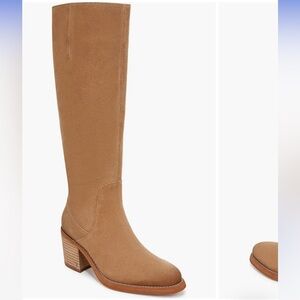Sam Edelman Soyer Knee High Tan Heeled Boots